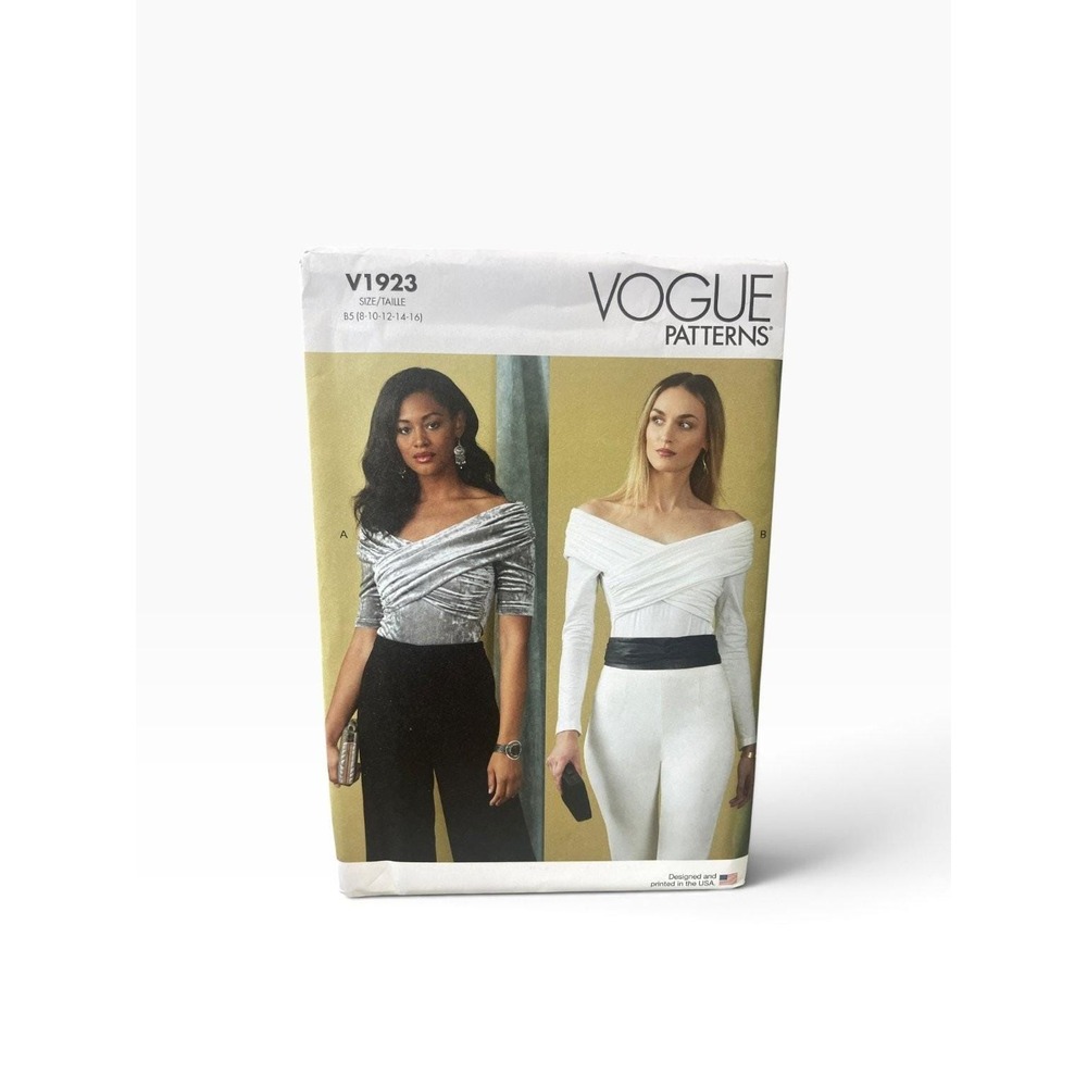 Vogue Sewing Pattern Misses 8-16 V1923 Off-Shoulder Bodysuit Uncut FF